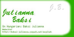 julianna baksi business card